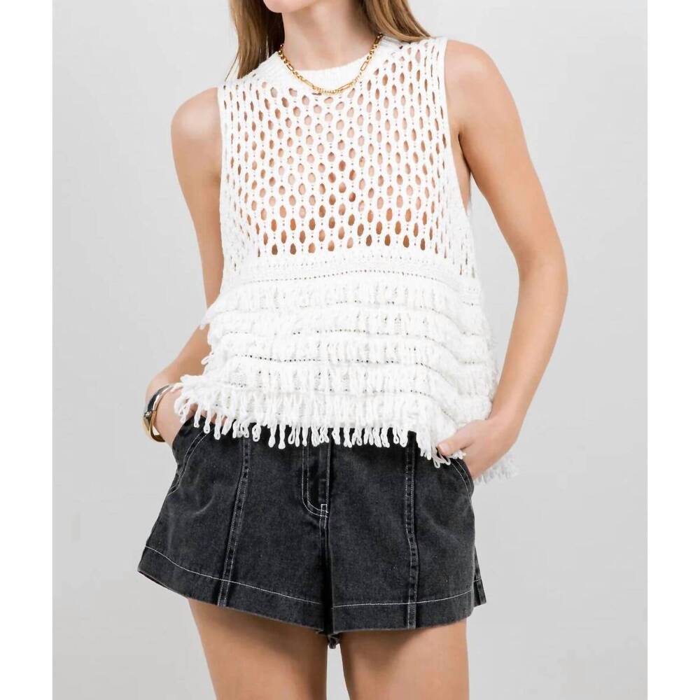 NEW WHITEROOM+CACTUS isla tank top in white